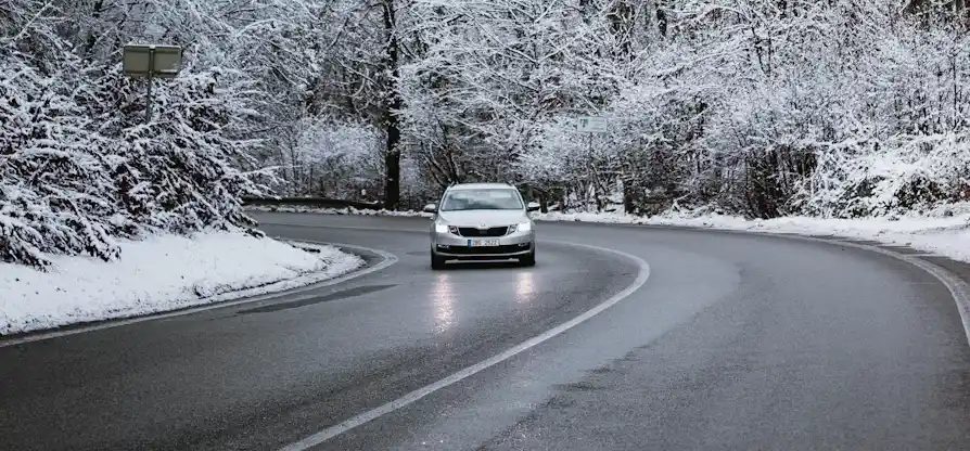 The wheel spins when the car is skidding