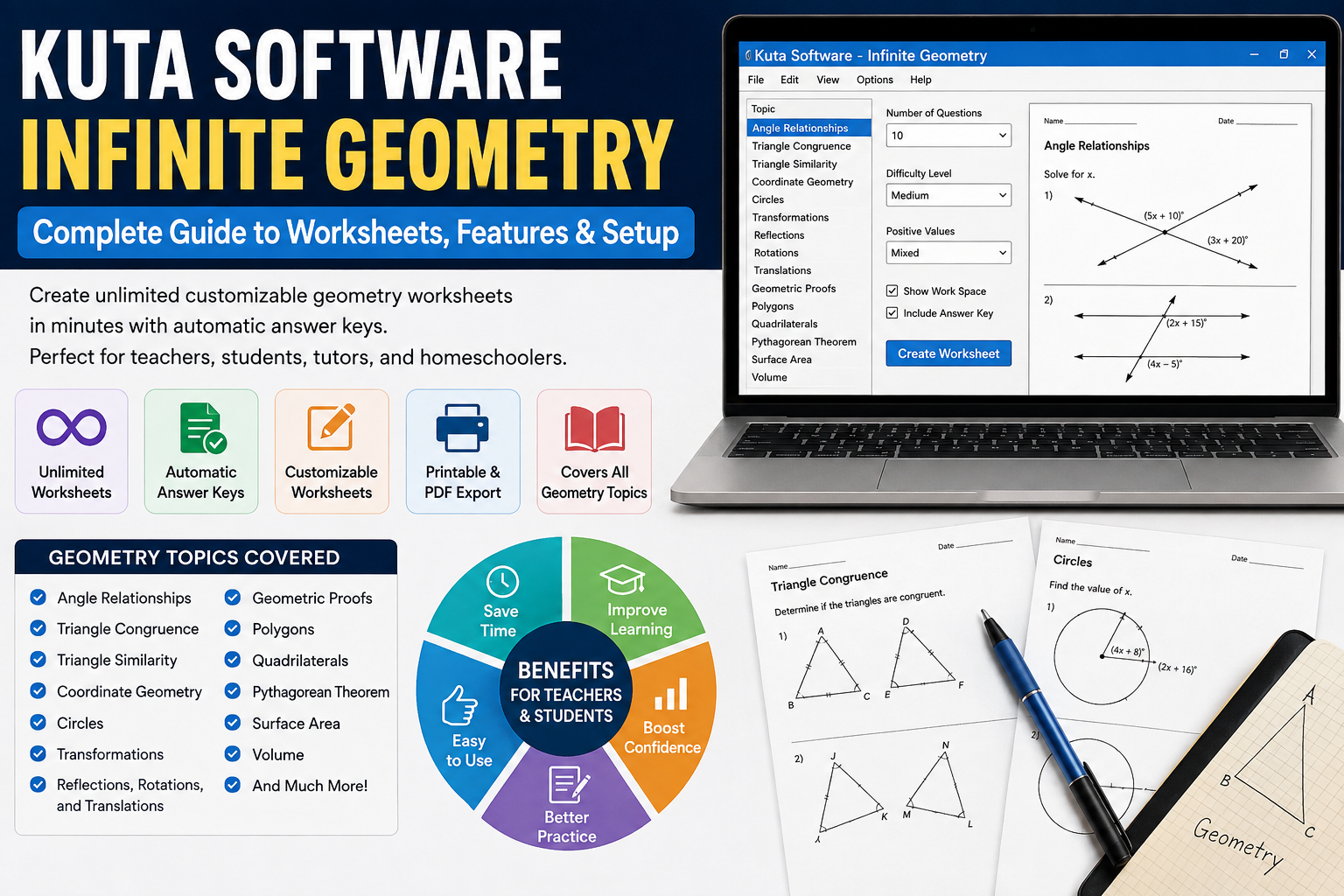 Kuta Software Infinite Geometry: Complete Guide to Geometry Worksheets, Features & Setup