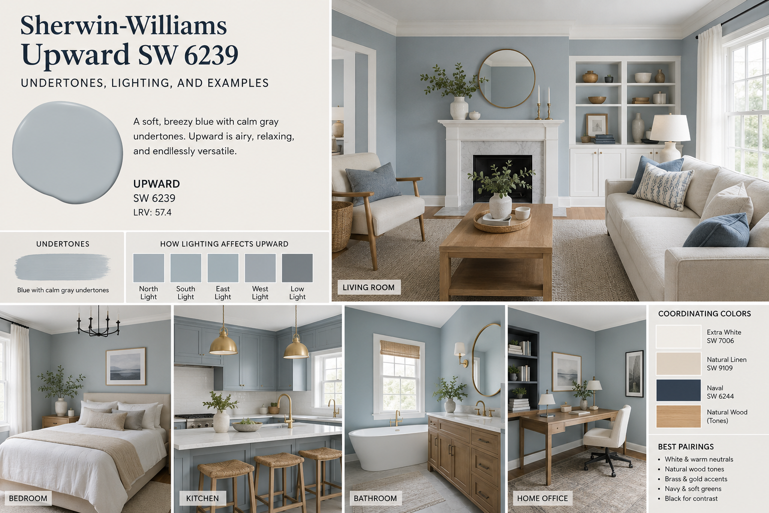 Sherwin-Williams Upward: Undertones, Lighting, and Examples