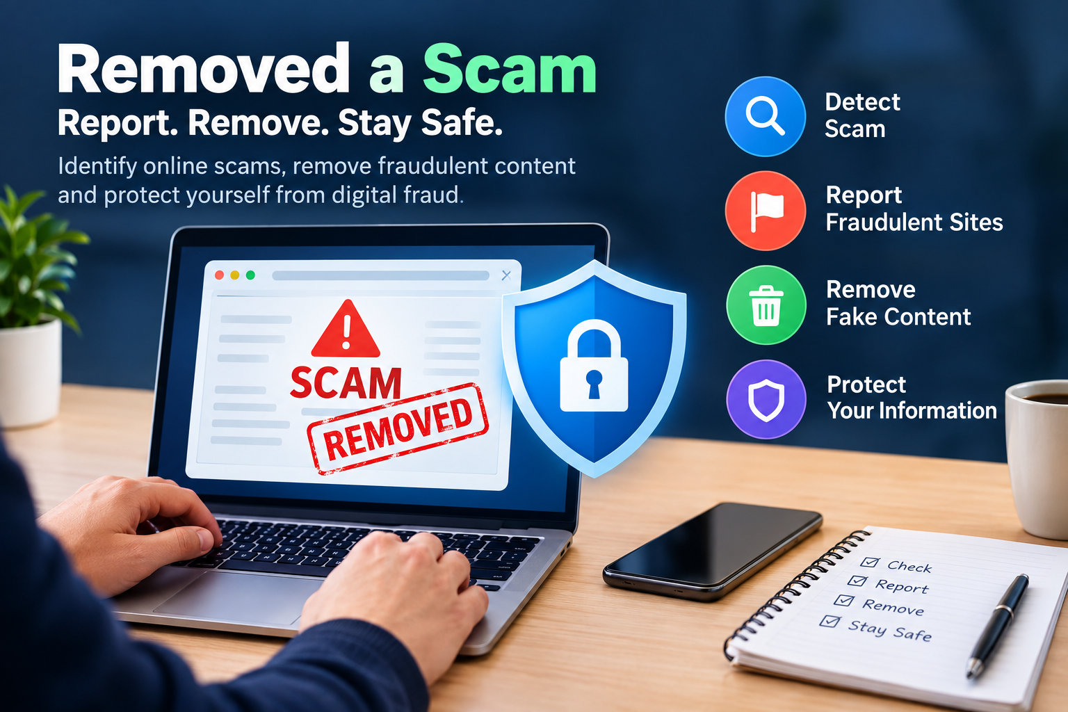 Removed a Scam: How to Report, Remove and Recover From Online Scams