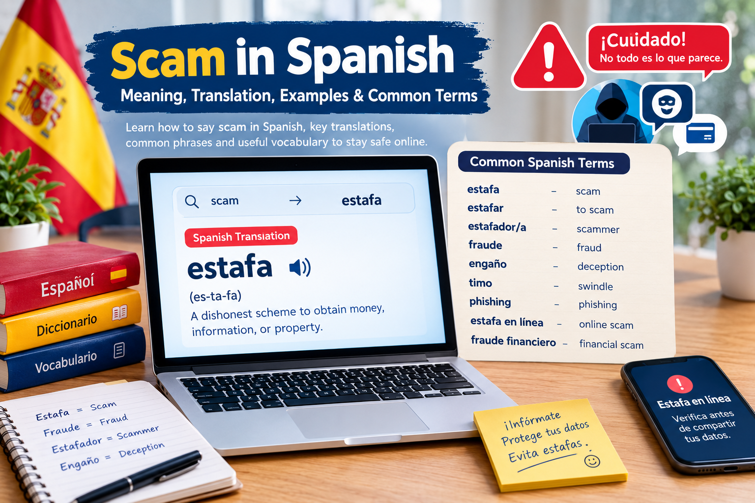 Scam in Spanish: Meaning, Translation, Examples & Common Terms