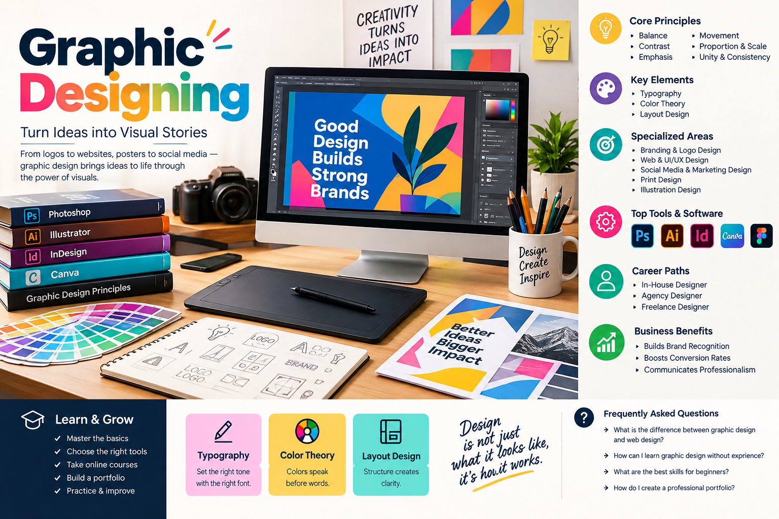 Graphic Designing: The Ultimate Guide to Master Principles and Software