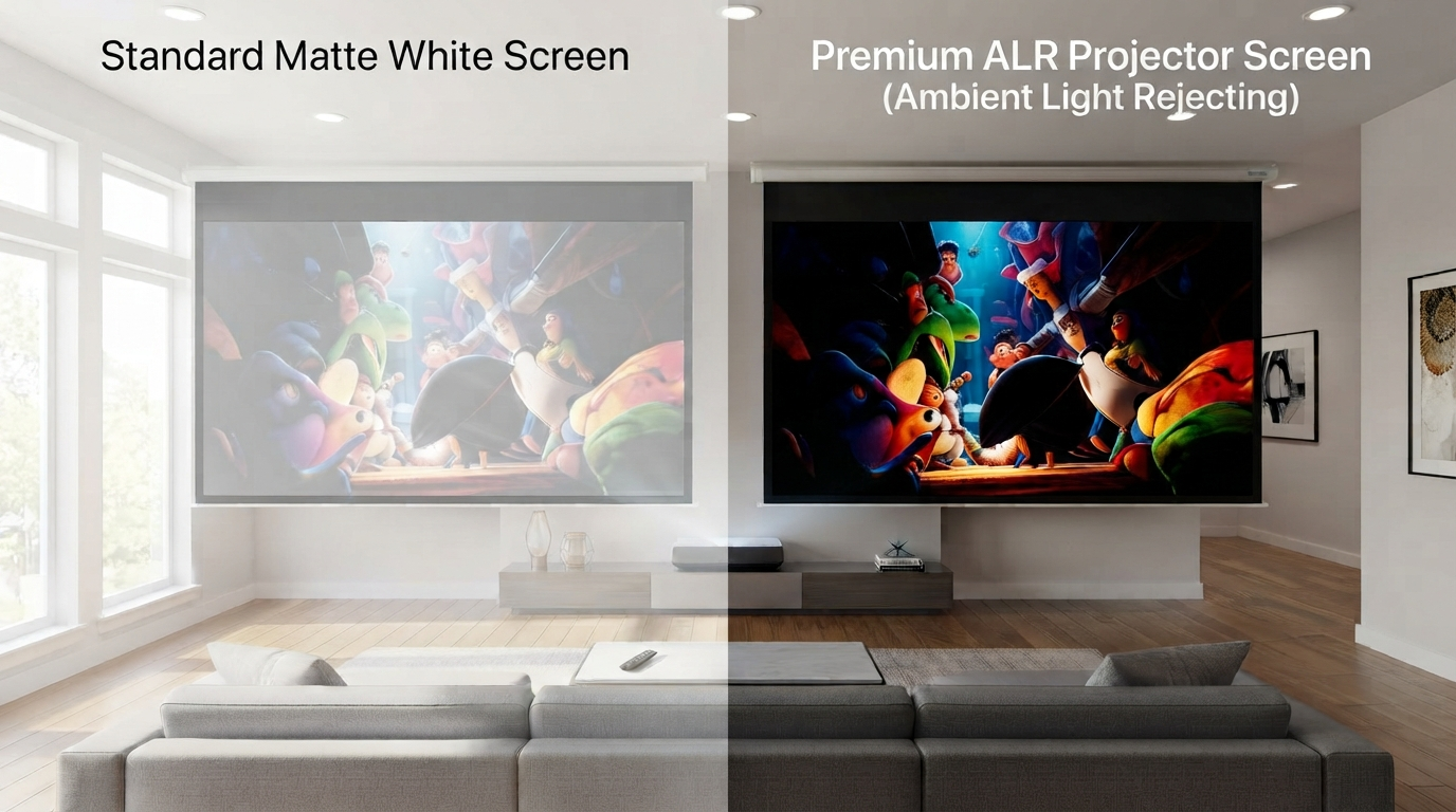 The Ultimate ALR Projector Screen Guide: Transforming Bright Living Rooms and Home Theaters into Cinematic Masterpieces